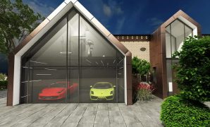 Garasi Mobil Kaca Desain Elegan Cocok untuk Hunian Modern Garasi Mobil Kaca