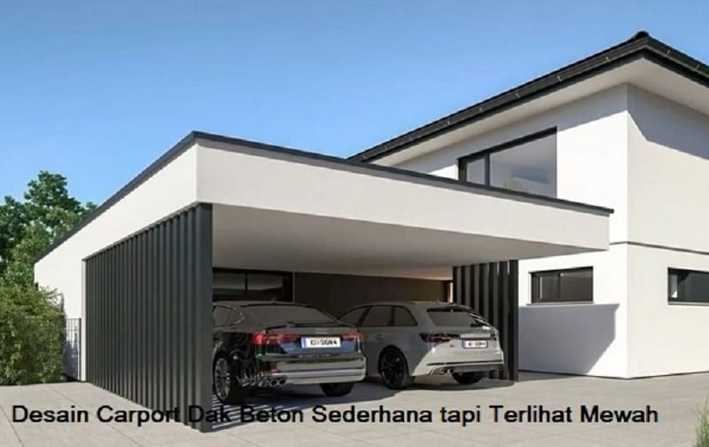 desain carport dak beton