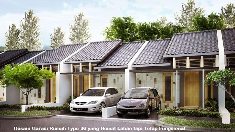 desain garasi rumah type 36