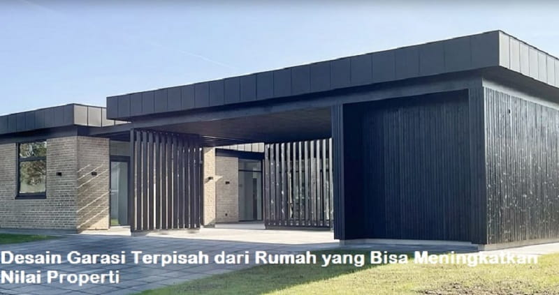 desain garasi terpisah dari rumah