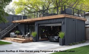 desain rooftop diatas garasi