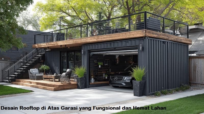 desain rooftop diatas garasi